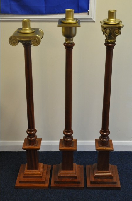 Pedestal Candle Stands (Large) - Click Image to Close